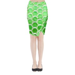 Hexagon Windows Midi Wrap Pencil Skirt by essentialimage