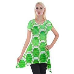 Hexagon Windows Short Sleeve Side Drop Tunic by essentialimage