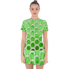 Hexagon Windows Drop Hem Mini Chiffon Dress by essentialimage