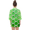 Hexagon Windows Half Sleeve Chiffon Kimono View2