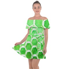 Hexagon Windows Off Shoulder Velour Dress by essentialimage