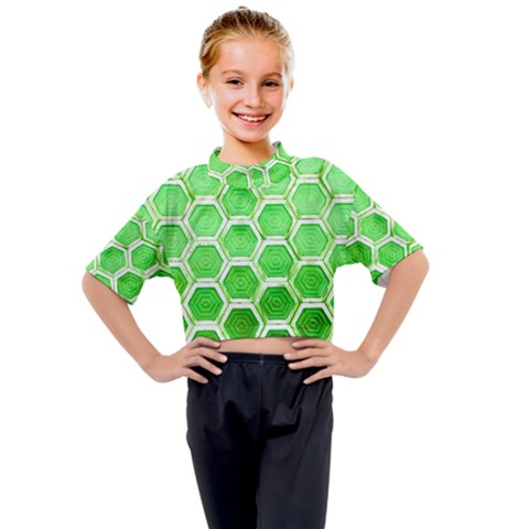 Hexagon Windows Kids Mock Neck Tee by essentialimage