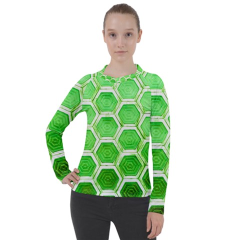 Hexagon Windows Women s Pique Long Sleeve Tee by essentialimage