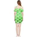 Hexagon Windows Shoulder Frill Bodycon Summer Dress View2