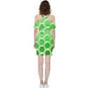 Hexagon Windows Shoulder Frill Bodycon Summer Dress View4