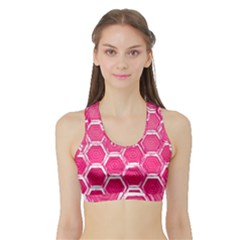 Hexagon Windows Sports Bra With Border by essentialimage