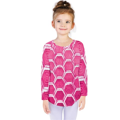 Hexagon Windows Kids  Long Sleeve Tee by essentialimage