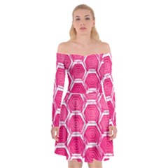 Hexagon Windows Off Shoulder Skater Dress by essentialimage