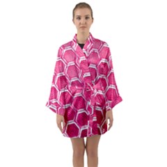 Hexagon Windows Long Sleeve Satin Kimono by essentialimage