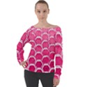 Hexagon Windows Off Shoulder Long Sleeve Velour Top View1