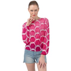 Hexagon Windows Banded Bottom Chiffon Top by essentialimage