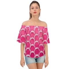 Hexagon Windows Off Shoulder Short Sleeve Top by essentialimage