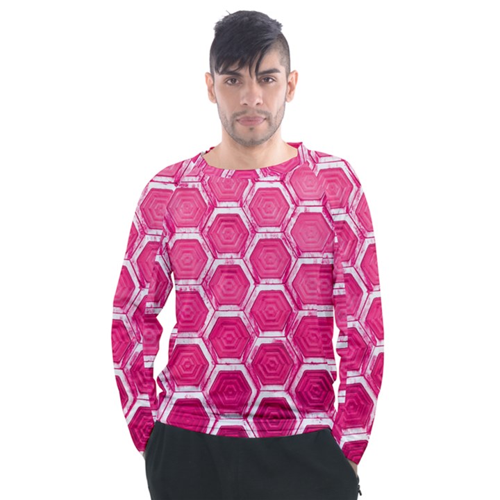 Hexagon Windows Men s Long Sleeve Raglan Tee