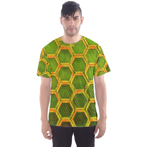 Hexagon Windows Men s Sport Mesh Tee by essentialimage