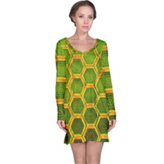 Hexagon Windows Long Sleeve Nightdress by essentialimage