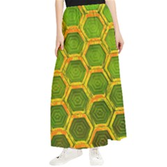 Hexagon Windows Maxi Chiffon Skirt