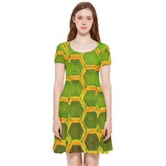 Hexagon Windows Inside Out Cap Sleeve Dress by essentialimage