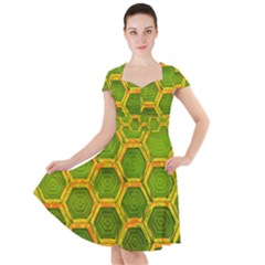 Hexagon Windows Cap Sleeve Midi Dress by essentialimage