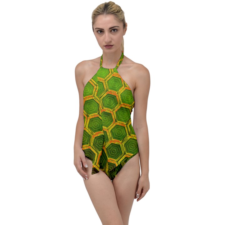 Hexagon Windows Go with the Flow One Piece Swimsuit