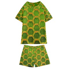 Hexagon Windows Kids  Swim Tee And Shorts Set by essentialimage