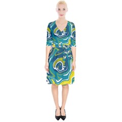 Vector Vivid Marble Pattern 14 Wrap Up Cocktail Dress by goljakoff