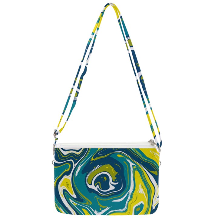 Vector Vivid Marble Pattern 14 Double Gusset Crossbody Bag