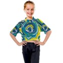 Vector Vivid Marble Pattern 14 Kids Mock Neck Tee View1