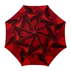 Red Vivid Marble Pattern Golf Umbrellas by goljakoff