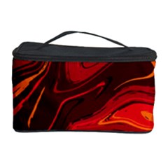 Red Vivid Marble Pattern Cosmetic Storage by goljakoff