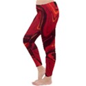 Red Vivid Marble Pattern Classic Winter Leggings View2