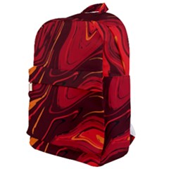 Red Vivid Marble Pattern Classic Backpack by goljakoff