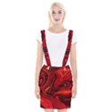 Red Vivid Marble Pattern Braces Suspender Skirt View1