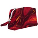 Red Vivid Marble Pattern Wristlet Pouch Bag (Large) View1