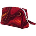 Red Vivid Marble Pattern Wristlet Pouch Bag (Large) View2