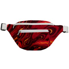 Red Vivid Marble Pattern Fanny Pack by goljakoff