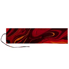 Red Vivid Marble Pattern Roll Up Canvas Pencil Holder (l) by goljakoff