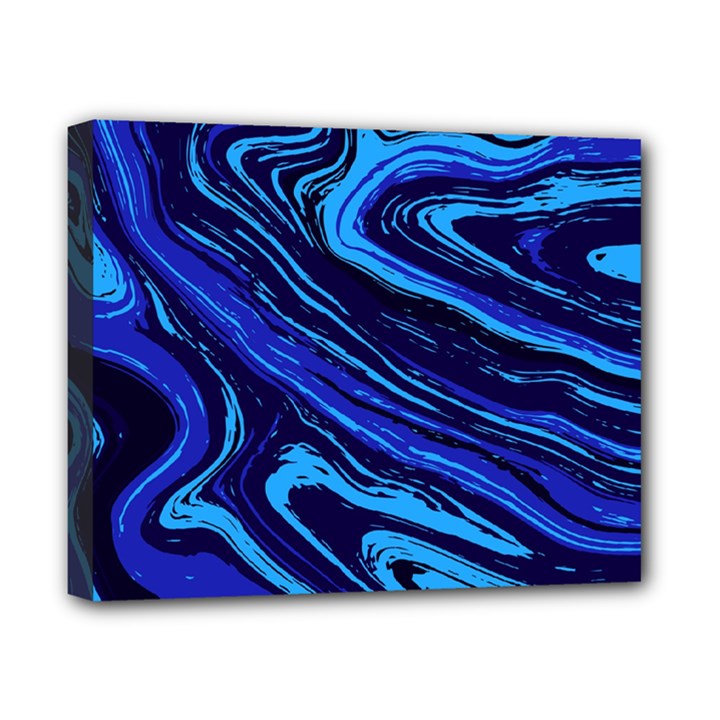 Blue Vivid Marble Pattern 16 Canvas 10  x 8  (Stretched)