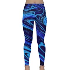 Blue Vivid Marble Pattern 16 Classic Yoga Leggings by goljakoff