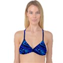 Blue Vivid Marble Pattern 16 Reversible Tri Bikini Top View1