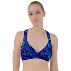 Blue Vivid Marble Pattern 16 Sweetheart Sports Bra by goljakoff