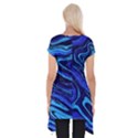 Blue Vivid Marble Pattern 16 Short Sleeve Side Drop Tunic View2