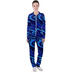 Blue Vivid Marble Pattern 16 Casual Jacket And Pants Set by goljakoff