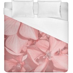 Coral Colored Hortensias Floral Photo Duvet Cover (king Size) by dflcprintsclothing