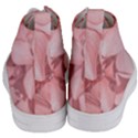 Coral Colored Hortensias Floral Photo Women s Mid-Top Canvas Sneakers View4