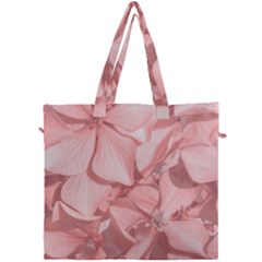 Coral Colored Hortensias Floral Photo Canvas Travel Bag by dflcprintsclothing