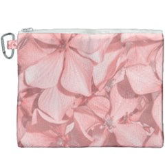 Coral Colored Hortensias Floral Photo Canvas Cosmetic Bag (xxxl) by dflcprintsclothing