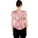 Coral Colored Hortensias Floral Photo Crew Neck Crop Top View2