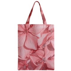 Coral Colored Hortensias Floral Photo Zipper Classic Tote Bag by dflcprintsclothing