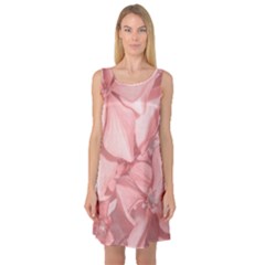 Coral Colored Hortensias Floral Photo Sleeveless Satin Nightdress by dflcprintsclothing