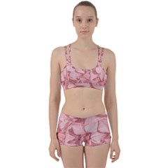 Coral Colored Hortensias Floral Photo Perfect Fit Gym Set